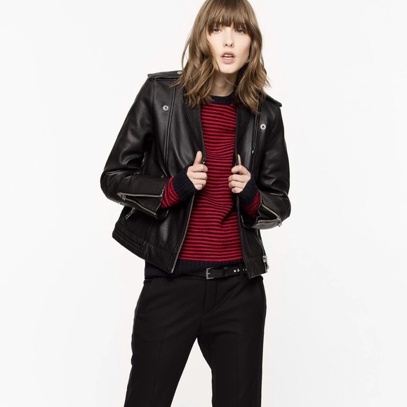 NWT Zadig Voltaire Jade Striped Wool Red Sweater - Picture 4 of 5